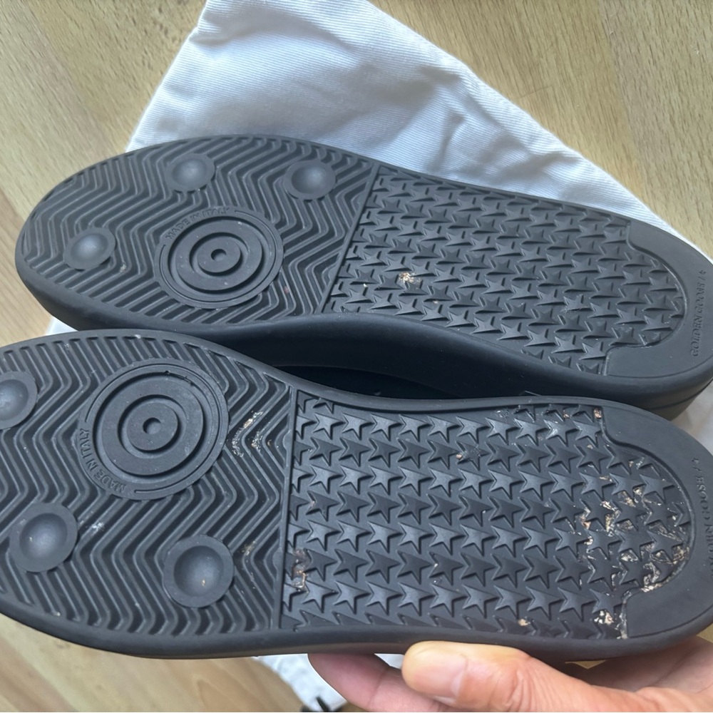Golden Goose Black Leather Sneakers with Star - Picture 6 of 12
